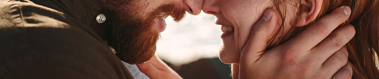 Couple with close faces