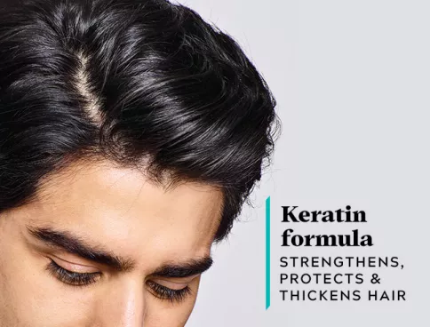 Keratin formula strengthens, protects & thickens hair