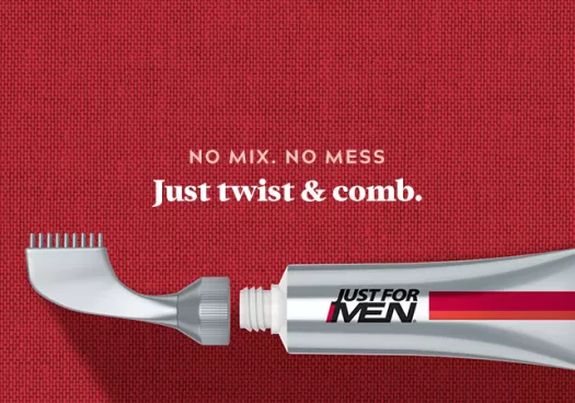 No mix. No mess. Just twist & comb.