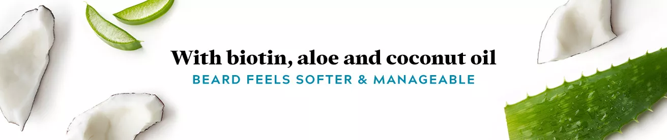 With biotin, aloe and coconut oil: beard feels softer & manageable