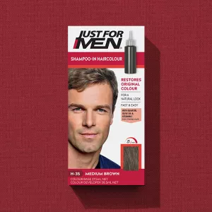 shampoo- in haircolour on red fabric