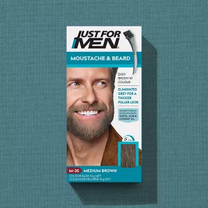 moustache & beard on fabric