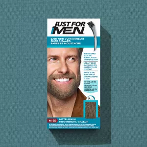 Barbe Et Moustache box on blue fabric