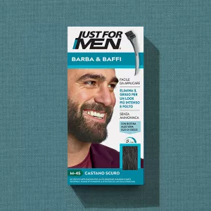 Mustache & Beard box on blue fabric