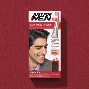 Easy Comb-in Color box on red fabric