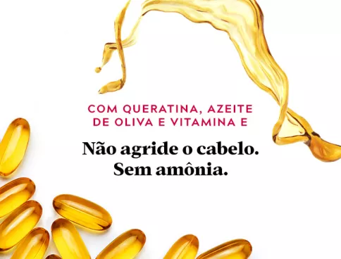 Keratin, olive oil, vitamin E