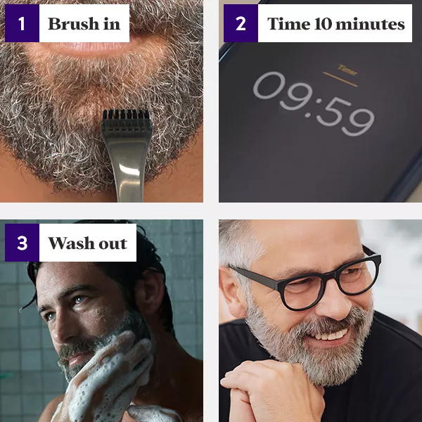 Brush in, Time 10 min, Wash out